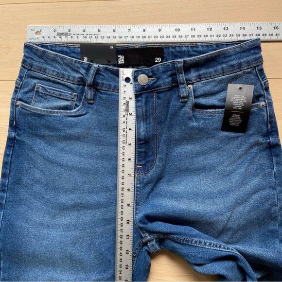 NWT MILE END jeans blue stretchy high rise waist straight leg Vintage Modern 29 - Picture 12 of 13